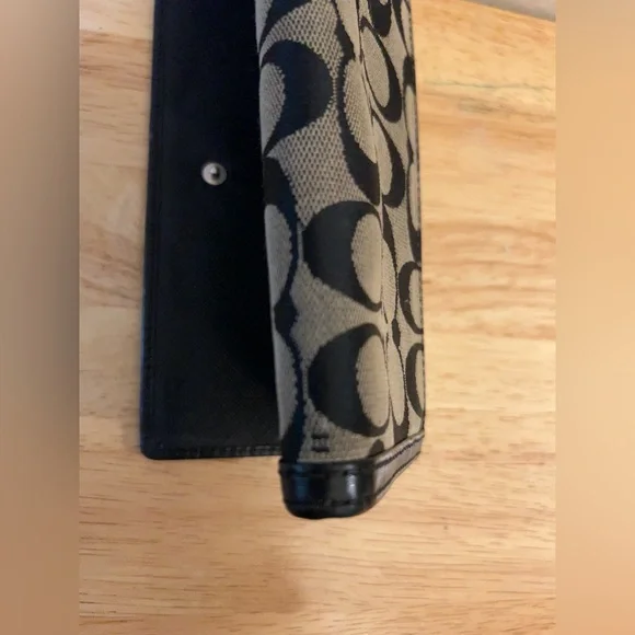 Coach Legacy Signature Checkbook Wallet With Leather Trim - Picture 10 of 15